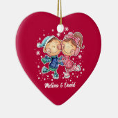 初めてのクリスマスを一緒。カスタム セラミックオーナメント (右)