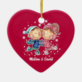 初めてのクリスマスを一緒。カスタム セラミックオーナメント