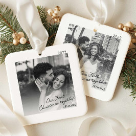初めてのクリスマスを共に オーナメント 写真入り
