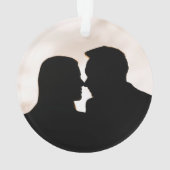初めてのクリスマスを共に Mr & Mrs シルエット オーナメント (裏面)