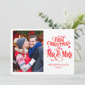 初めてのクリスマスを写真とミセスとパーソナライズされたして (スタンド正面)