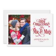 初めてのクリスマスを写真とミセスとパーソナライズされたして