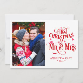 初めてのクリスマスを写真とミセスとパーソナライズされたして