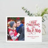 初めてのクリスマスを写真とミセスとパーソナライズされたして (スタンド正面)