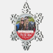 初めてのクリスマスを写真のミセスと同じ スノーフレークピューターオーナメント (右)