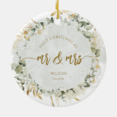 初めてのクリスマスを写真のミセスと同じ セラミックオーナメント (裏面)