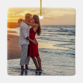 初めてのクリスマスを写真のMr.And Mrs. セラミックオーナメント (裏面)