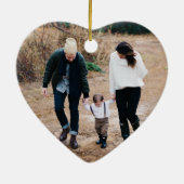 初めてのクリスマスを叔母と叔父の写真として セラミックオーナメント (裏面)