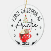 初めてのクリスマスを叔母の写真として セラミックオーナメント (左)