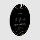 初めてのクリスマスを夫婦で オーナメント (正面)