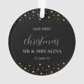 初めてのクリスマスを夫婦で オーナメント (裏面)