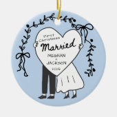 初めてのクリスマスを夫婦で オーナメント (正面)