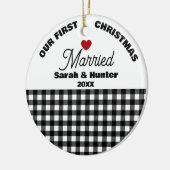 初めてのクリスマスを夫婦で セラミックオーナメント (左)