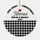 初めてのクリスマスを夫婦で セラミックオーナメント (裏面)