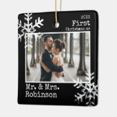 初めてのクリスマスを夫婦で セラミックオーナメント (左)