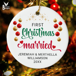 初めてのクリスマスを夫婦で セラミックオーナメント