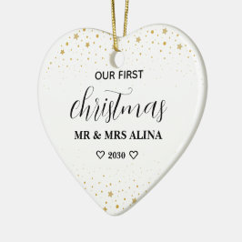 初めてのクリスマスを夫婦で セラミックオーナメント