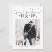 初めてのクリスマスを夫婦で ホワイトフォト シーズンカード (正面)