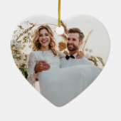 初めてのクリスマスを夫婦で 初めての写真 セラミックオーナメント (裏面)