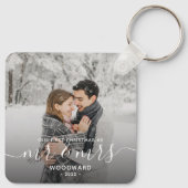 初めてのクリスマスを夫婦で 白抜きスクリプト キーホルダー (裏面)