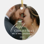 初めてのクリスマスを夫婦で Mr & Mrs オーナメント (正面)
