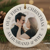 初めてのクリスマスを夫婦として セラミックオーナメント