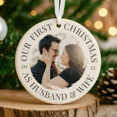 初めてのクリスマスを夫婦として セラミックオーナメント