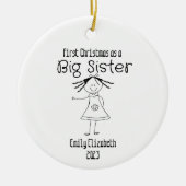 「初めてのクリスマスを姉として」オーナメント セラミックオーナメント (正面)