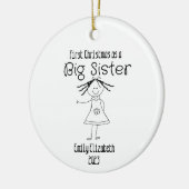 「初めてのクリスマスを姉として」オーナメント セラミックオーナメント (左)