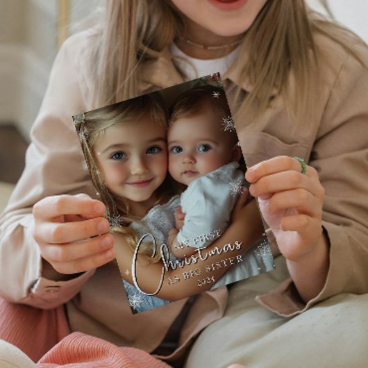 初めてのクリスマスを姉妹写真として シーズンカード