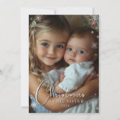 初めてのクリスマスを姉妹写真として シーズンカード (正面)