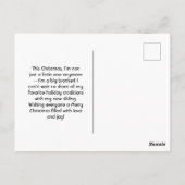 初めてのクリスマスを姉妹写真として ポストカード (裏面)