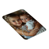 初めてのクリスマスを姉妹写真として マグネット (右側)