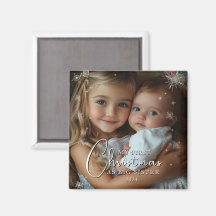 初めてのクリスマスを姉妹写真として