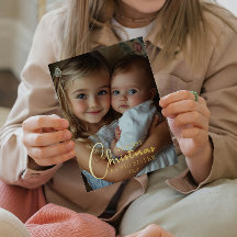 初めてのクリスマスを姉妹写真として