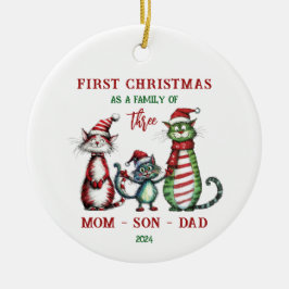 初めてのクリスマスを家族のオーナメントとして セラミックオーナメント