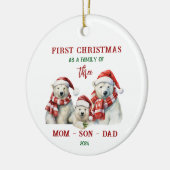 初めてのクリスマスを家族のオーナメントとして セラミックオーナメント (左)