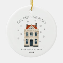 初めてのクリスマスを新しいホームに セラミックオーナメント
