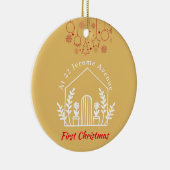 初めてのクリスマスを新しい家庭用セラミックオーナメント セラミックオーナメント (右)