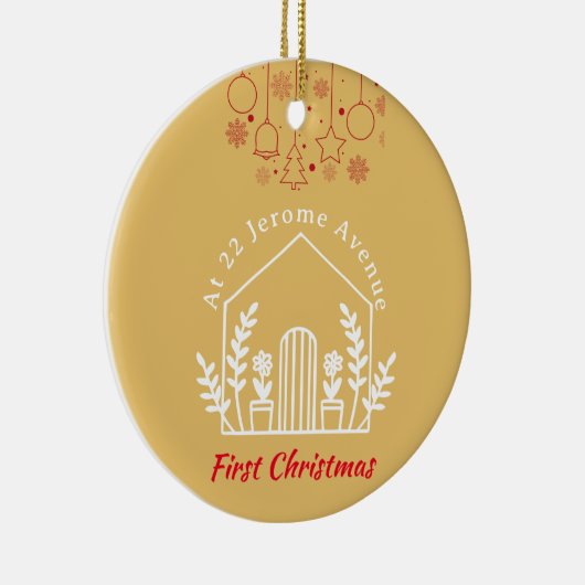 初めてのクリスマスを新しい家庭用セラミックオーナメント セラミックオーナメント (右)