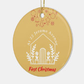 初めてのクリスマスを新しい家庭用セラミックオーナメント セラミックオーナメント (左)