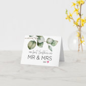 初めてのクリスマスを旦那さん妻ギフトクリスマスとして カード (黄色い花)