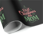 初めてのクリスマスを母としてクリスマスに一致 ラッピングペーパー (ロールコーナー)