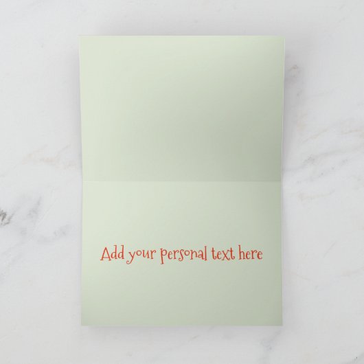 初めてのクリスマスを祖母として – ジンジャーブレッドマン シーズンカード (内部)