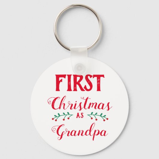 初めてのクリスマスを祖父として キーホルダー (正面)