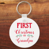 初めてのクリスマスを祖父として キーホルダー (正面)