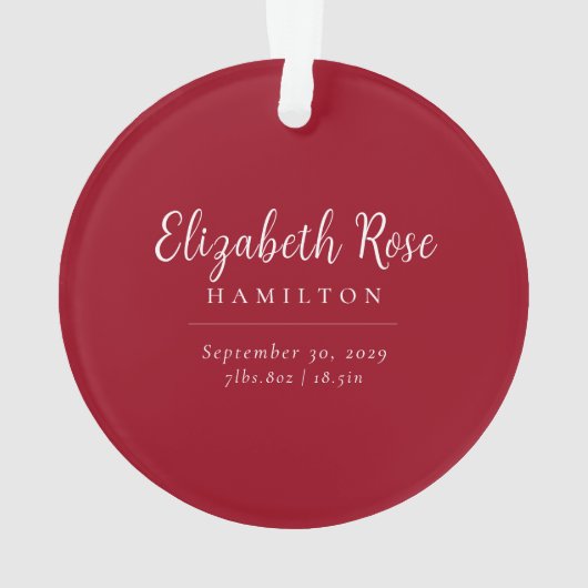 初めてのクリスマスを祖父母としてベビー写真または名前 オーナメント (裏面)