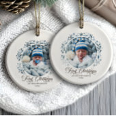 初めてのクリスマスを祖父母として切り出し2写真 セラミックオーナメント