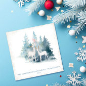 初めてのクリスマスを祖父母として森の鹿 シーズンカード