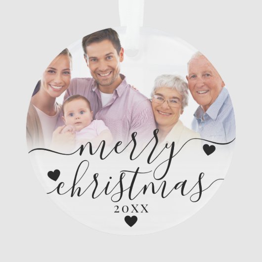 初めてのクリスマスを祖父母として2写真 オーナメント (裏面)